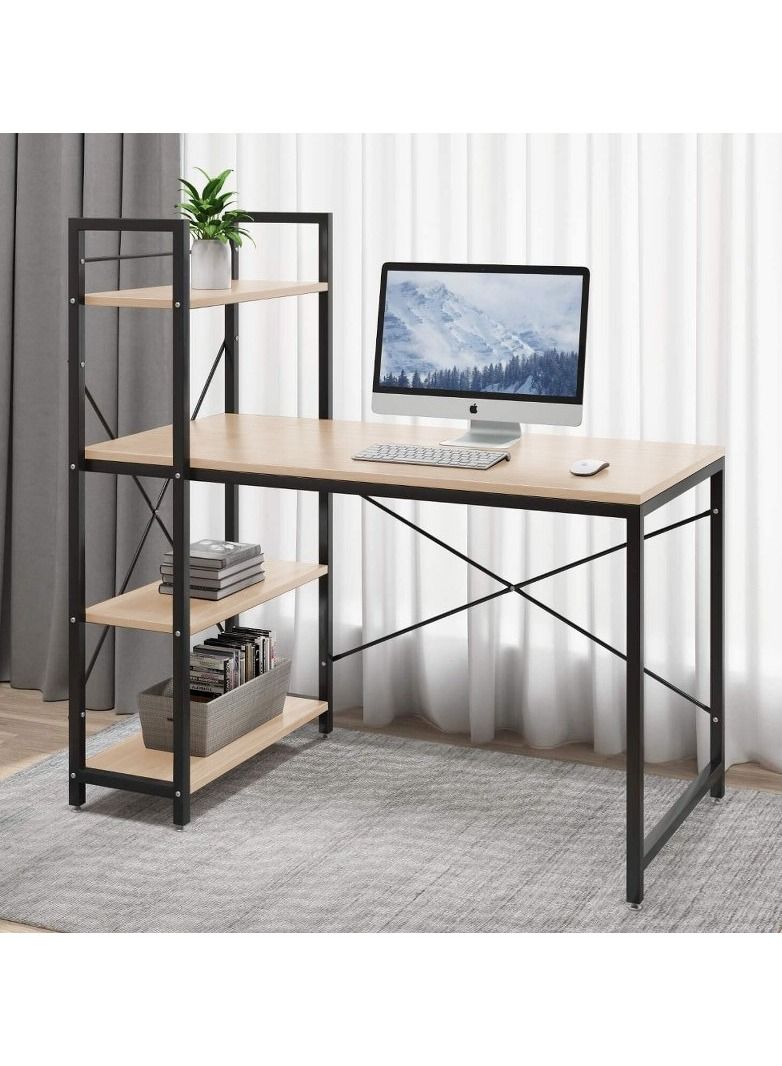 Home Gallery Computer Desk 120 cm with 4 Storage Shelves - Image 2