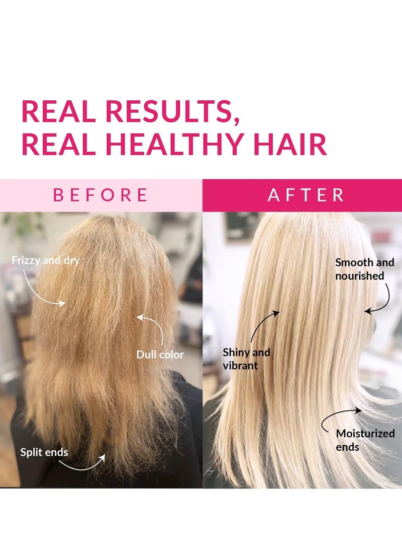 Kashmir Keratin Ceramic Hair Mask,deeply conditions dry, damaged hair, repairs with keratin, making it soft, frizz-free, hydrated, well-conditioned, and adds shine.(16 oz)  - Image 4