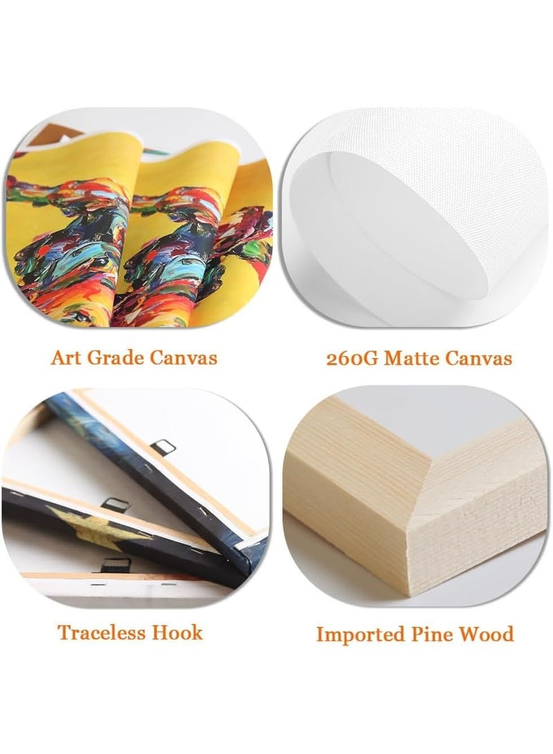 مؤسسة فكرة اليوم مجموعة من 3 قطع من لوحات فنية جدارية إسلامية من Today Idea، مطبوعات قماشية عليها آية الكرسي وكلمة الله بالخط العربي، مؤطرة لغرفة المعيشة وغرفة النوم والمكتب | آيات قرآنية واسم محمد ديكور ديني 20 × 28 بوصة - Image 4