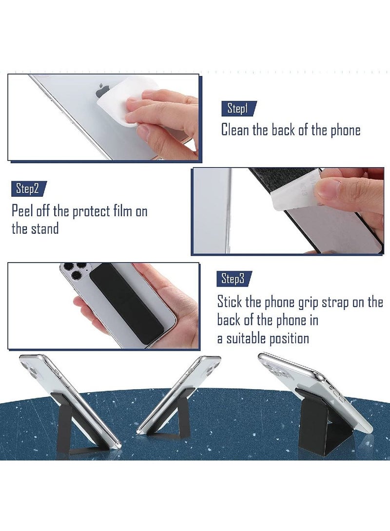 Universal Phone Grip Holder With Multiple Viewing Angles For iPhone Samsung, Phones Black  - Image 3