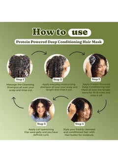 Fix My Curls Fix My Curls Protein Powered Deep Conditioning Hair Mask With Amla, Quinoa, Avocado Oil, & Brown Algae Extract for Curly and Wavy Hair (300g)  - Image 4