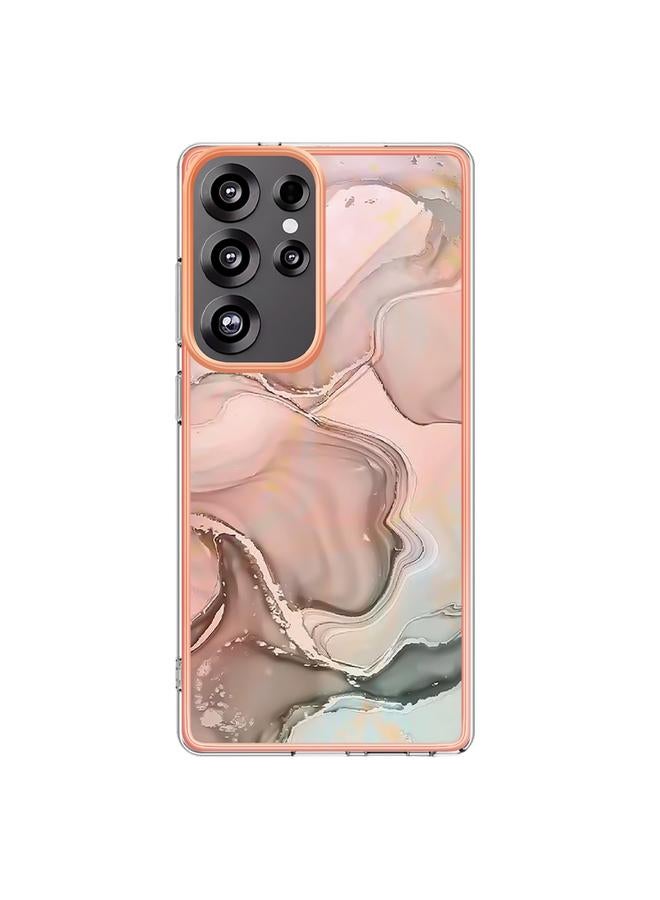 اس-توب جراب لهاتف Samsung Galaxy S25 Ultra 5G، جراب هاتف IMD مزدوج الجوانب من الرخام المطلي بالكهرباء - Image 2