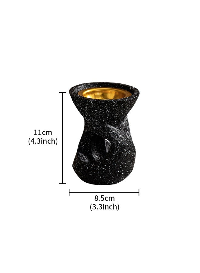 Incense burner with aroma diffuser, modern creative resin pot-shaped incense burner, home decoration accessory