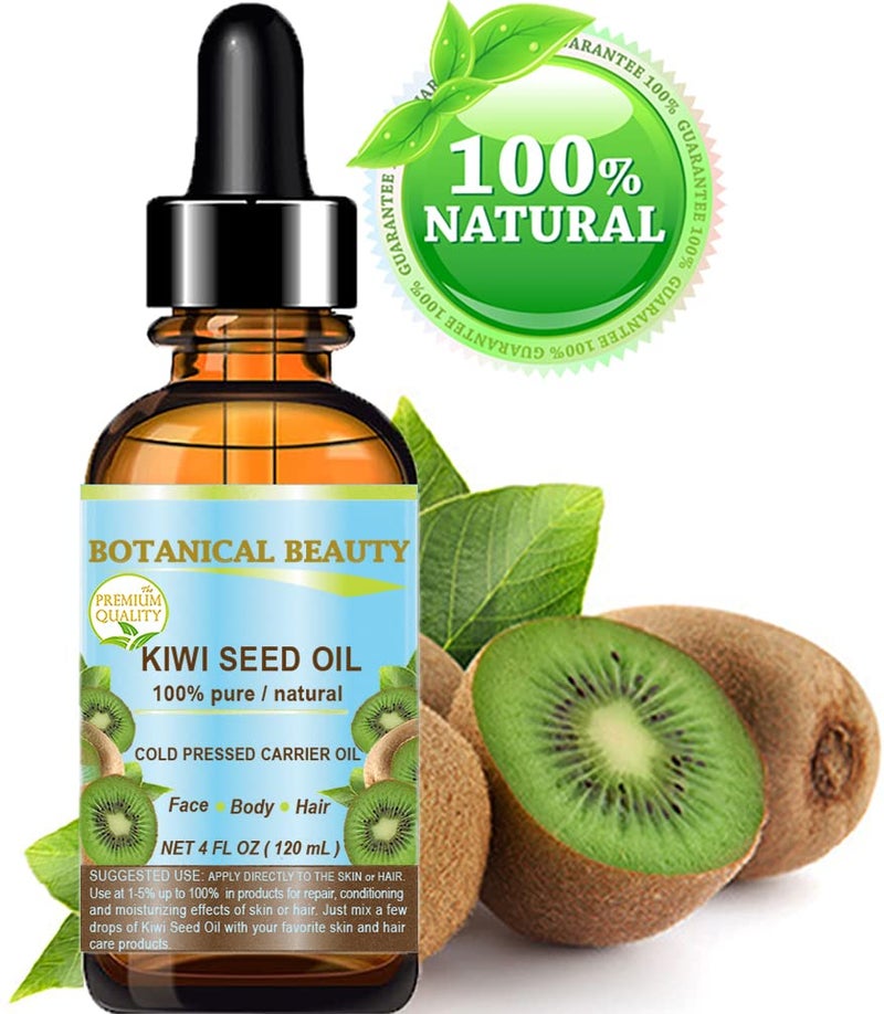 Botanical Beauty KIWI SEED OIL. 100% Pure Natural Undiluted Virgin Cold Pressed Carrier Oil for Face, Skin, Body, Hair, Nail Care (4 Fl Oz) - Image 2