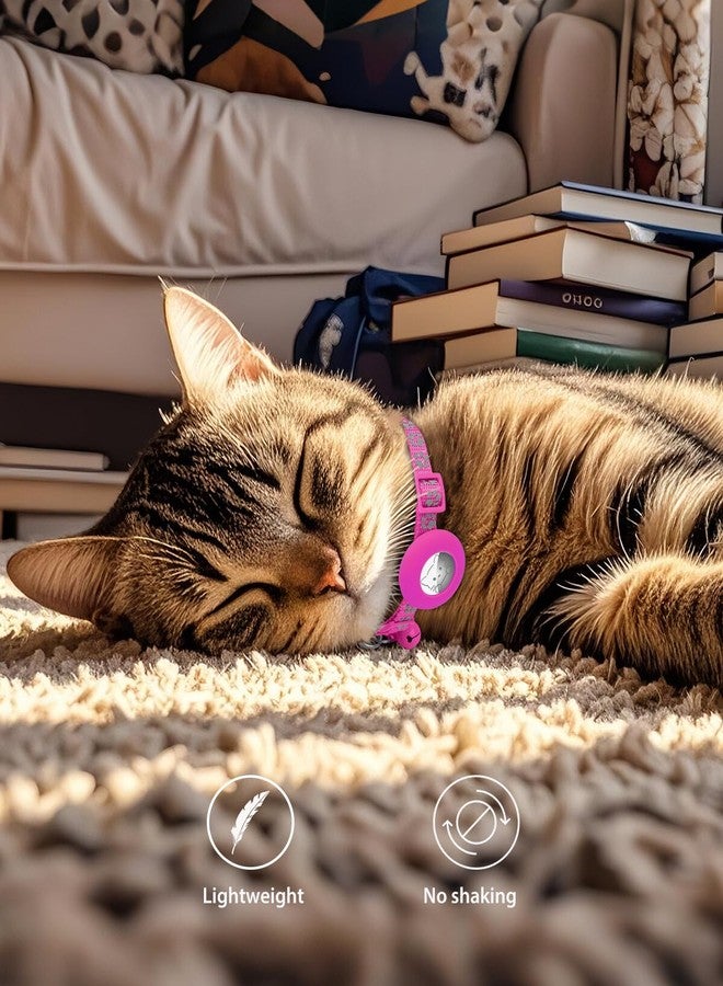 Joytale Reflective AirTag Cat Collar, Breakaway Buckle, 2 Pack Lightweight AirTag Holder Pet Collars with Bell, Adjustable 7.5-12.5 Inch for Girl Boy Cats Kitten Puppy, Hotpink - Image 5