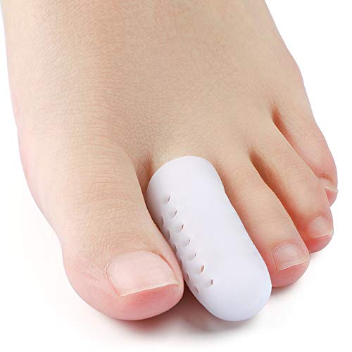 Welnove Pack of 12 Toe Protector Pinky Toe Caps Gel Toe Sleeves with Breathable Hole Pain Relief for Corns Blisters and Ingrown Toenails Shoe Sizes Women 611 Men 610 - Image 2