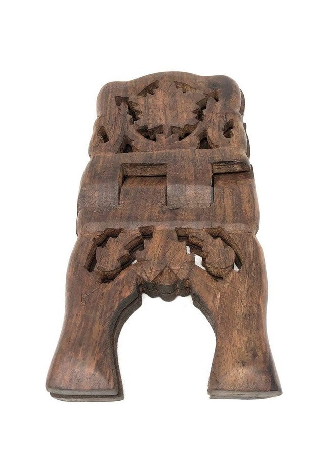 أزور جرين حامل مصحف باللون الأزرق السماوي حامل كتاب رحال رحال خشبي منحوت عيد - Image 3