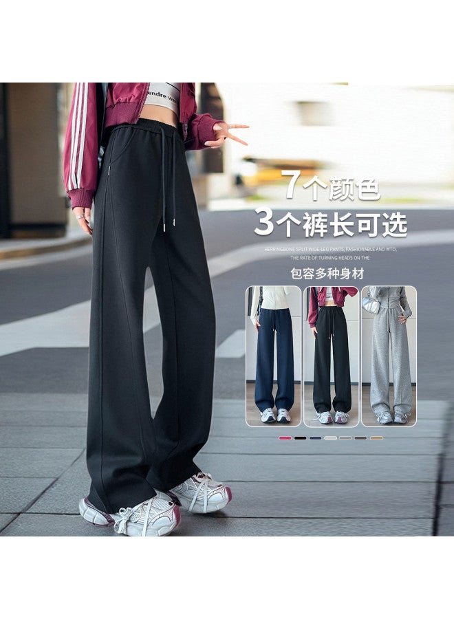 Hstyle Slim-fit Banana Wide-leg Pants For Women - 2025 Spring/fall Collection, Optional Extended Length, Loose Comfortable Athletic Tapered Pants, Slimming & Versatile Casual Trousers - Image 2
