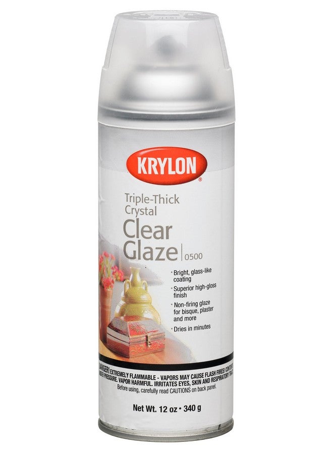 KRYLON 11 oz Krylon I00500A00 Crystal Clear Artist Sprays & Clear Coating Triple Thick Glaze Finish Coat, High Gloss - Image 1