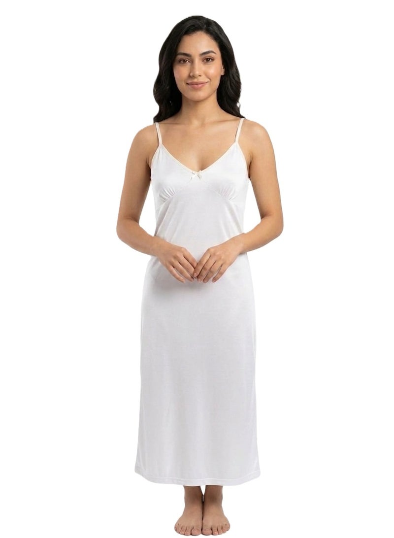 Long summer nightgown for women – with straps – soft cotton