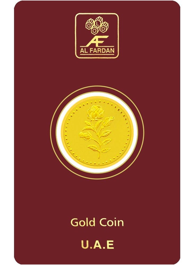 Al Fardan - 24 Karat Gold Coin 8 Gram  Flower Design Al Fardan UAE (999.9% Pure Gold) - Image 1