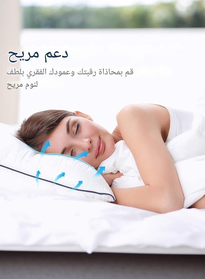 1-Piece Cotton Hotel-Style Pillow with Down Alternative Filling – Soft, Fluffy, Hypoallergenic Bed Pillow 50x75 cm (20x30 inches) – Breathable & Luxury Flocked Design for Ultimate Comfort - Image 5