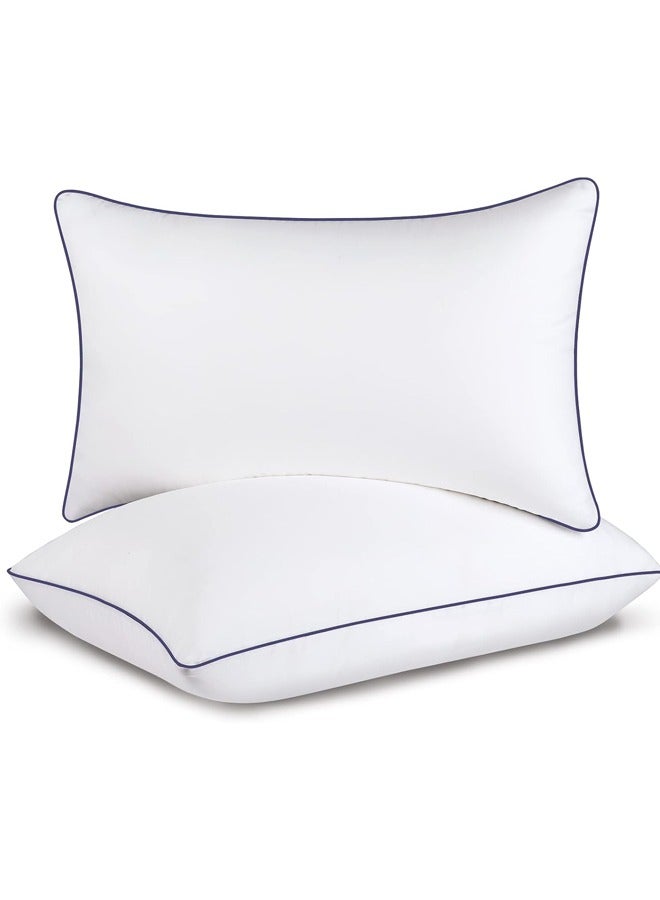 1-Piece Cotton Hotel-Style Pillow with Down Alternative Filling – Soft, Fluffy, Hypoallergenic Bed Pillow 50x75 cm (20x30 inches) – Breathable & Luxury Flocked Design for Ultimate Comfort - Image 1