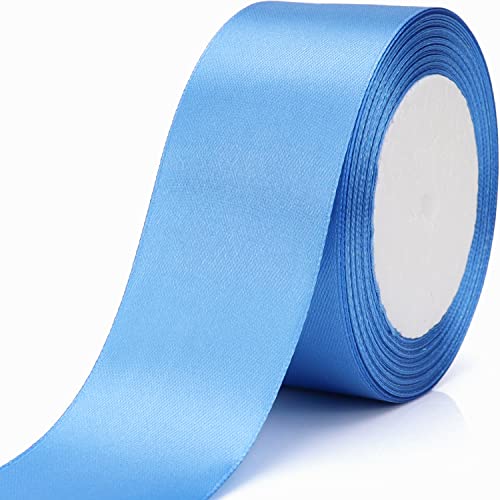 Nsilu 25 Yards 112 inches Wide Satin Ribbon Suitable for Wedding Party and Gift Box Packaging Ribbon Lake Blue 112 - Image 5