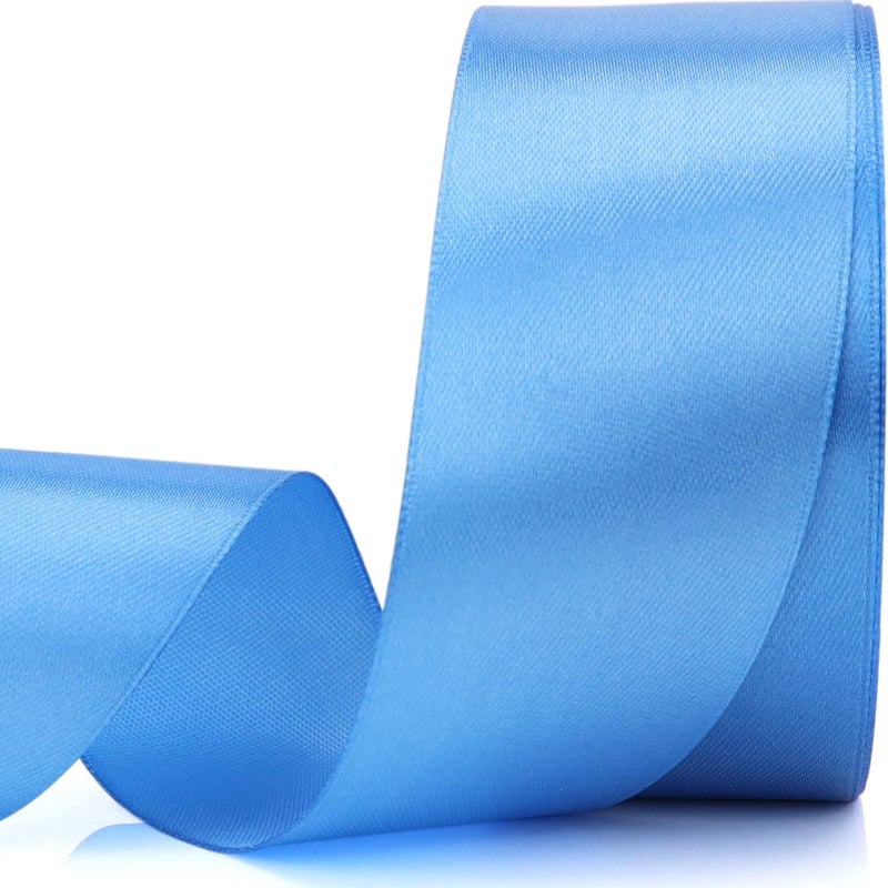 Nsilu 25 Yards 112 inches Wide Satin Ribbon Suitable for Wedding Party and Gift Box Packaging Ribbon Lake Blue 112 - Image 3