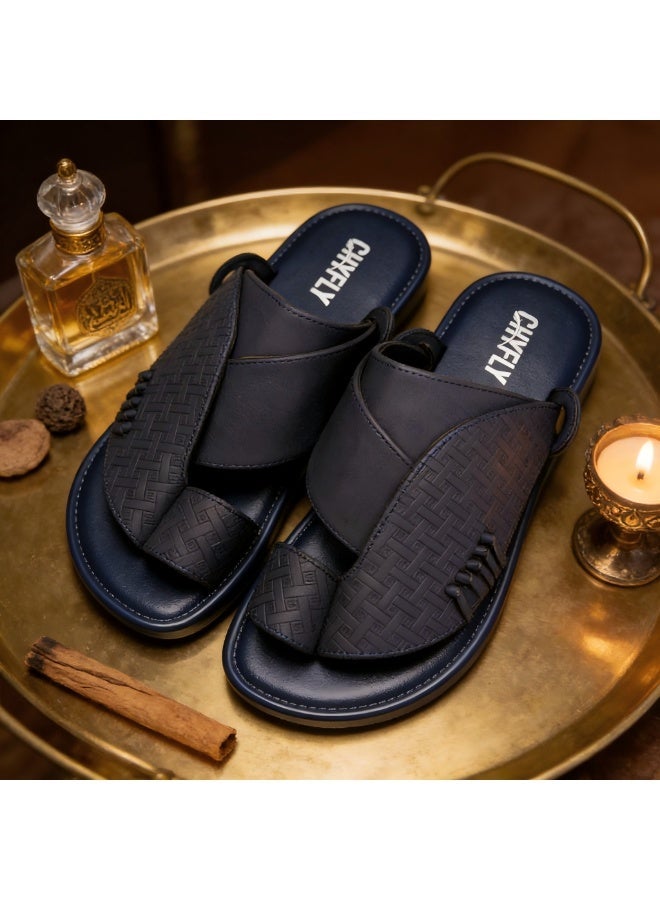 Men's Flat And Comfortable Slippers In The Arabic Style, Casual Slippers That Are Easy To Wear, With A Unique Design. - Image 4