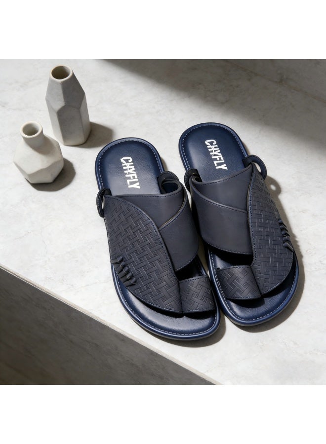 Men's Flat And Comfortable Slippers In The Arabic Style, Casual Slippers That Are Easy To Wear, With A Unique Design. - Image 1