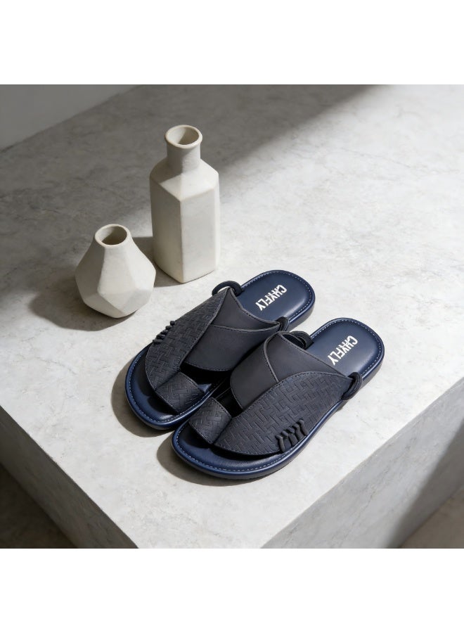 Men's Flat And Comfortable Slippers In The Arabic Style, Casual Slippers That Are Easy To Wear, With A Unique Design. - Image 2