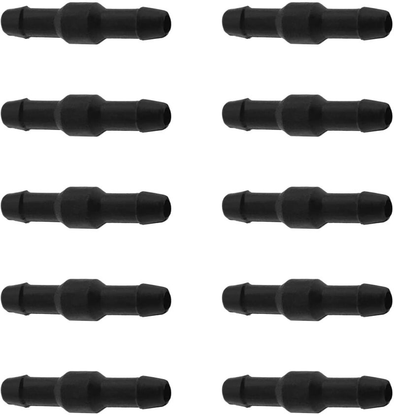 SHYSBV 10-Pack Windshield Washer Hose Connector Black Straight Through Pipe Connectors | Universal Windscreen Washer Hose Joints for Cars, Vans & Trucks | Leak-Proof Automotive Water Tube Couplers - Image 1