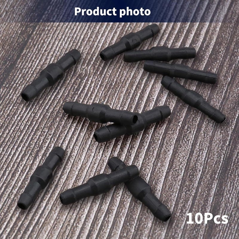 SHYSBV 10-Pack Windshield Washer Hose Connector Black Straight Through Pipe Connectors | Universal Windscreen Washer Hose Joints for Cars, Vans & Trucks | Leak-Proof Automotive Water Tube Couplers - Image 5