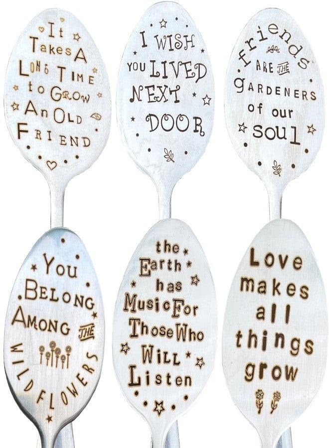 PLWalker Garden Plant Marker Friendship Gift for Women Gardeners, Plant Stake Label Sign Tag Gardening Gifts for Woman Plant Lovers, Metal Garden Decoration (Grow an Old Friend-B) - Image 5