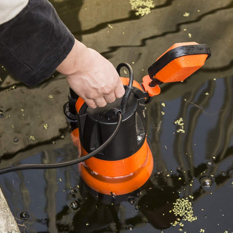 Prostormer Sump Pump, 1HP 3700GPH Submersible Clean/Dirty Water Pump with Automatic Float Switch for Pool, Pond,Garden, Flooded Cellar, Aquarium and Irrigation (Orange) - Image 5