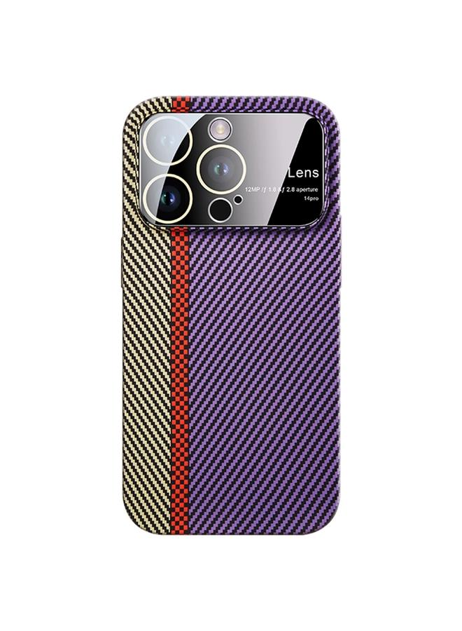 زبون جراب هاتف iPhone 13 Pro Max بنافذة كبيرة من ألياف الكربون مقاوم للصدمات - Image 1