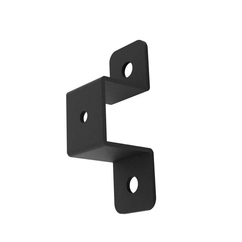Wpbhk 4Pcs Square Tube Strap Clamp  1"" X 1"" Strap Post Ties  Black Deck Fence Post Tie Bracket  Square Tube Buckle  U-Shaped Pipe Clamp Bracket - Image 3