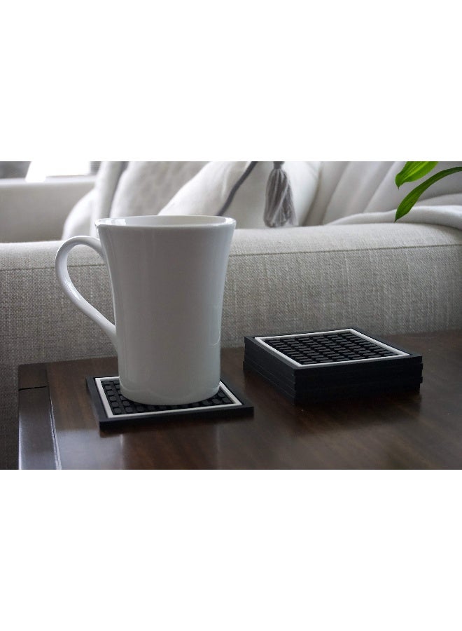 Highball  Chaser Highball & Chaser Coasters, 12in x 6in. 1cm (6 Pack) Thick Durable and Stylish Bar Mat for Spills, Service Mat for Coffee, Bars, Restaurants CounterTop Dish Drying Mat, Glass Drying Mat (6 Pack) - Image 2