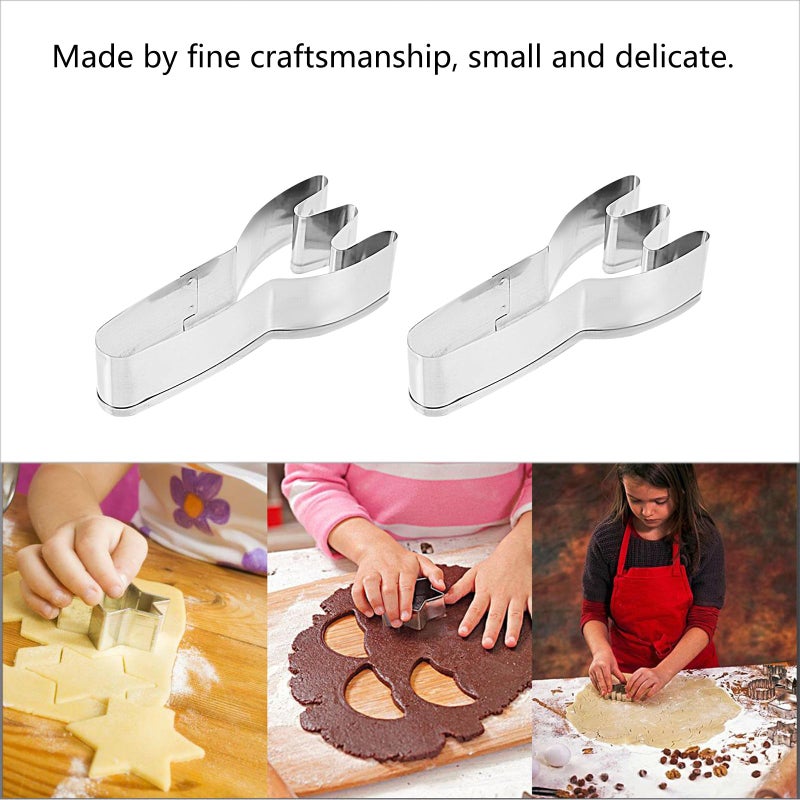 Stainless Steel Fork Shaped Cookie Cutters 12pcs Set Baking Mold Biscuit Cutter - Image 4