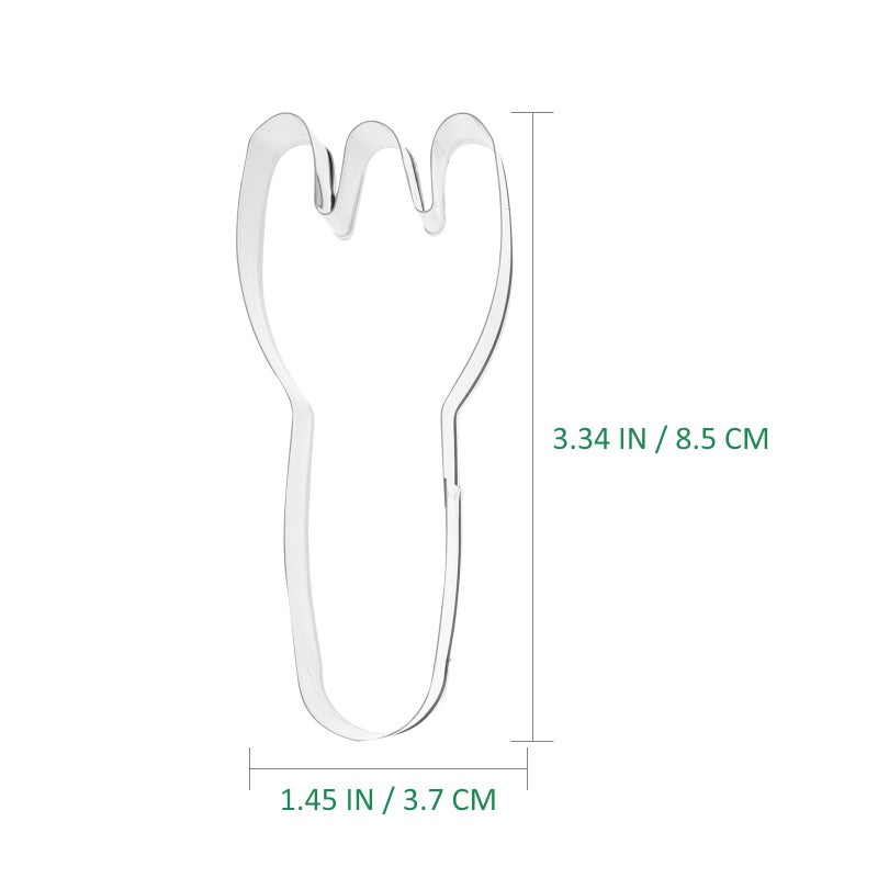 Stainless Steel Fork Shaped Cookie Cutters 12pcs Set Baking Mold Biscuit Cutter - Image 3