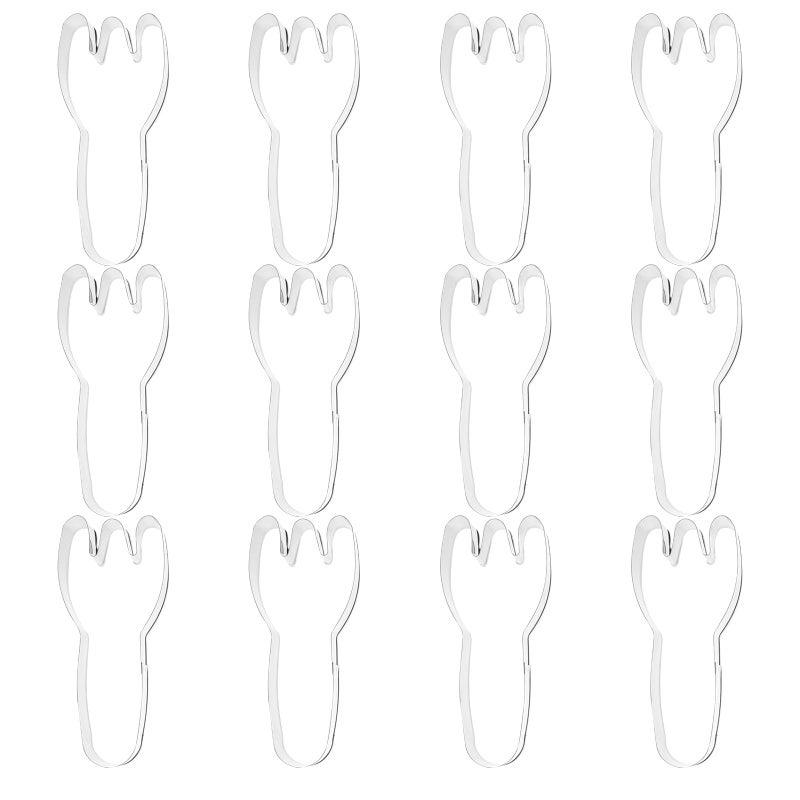 Stainless Steel Fork Shaped Cookie Cutters 12pcs Set Baking Mold Biscuit Cutter - Image 2