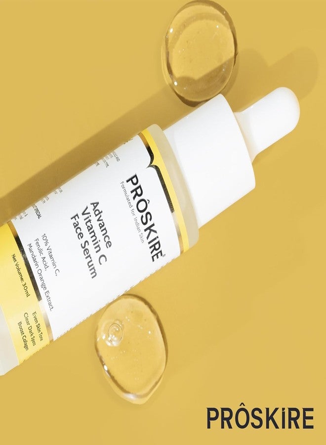Accessorize Kingdom Pro-skire 10% Advance Vitamin C Serum With Ferulic Acid, Mandarin Orange Ext. For Dark Spots, Pigmentation & Glowing Face - (1.01 oz) 30 ml Pack - Image 5