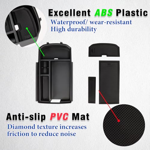Neepiar Center Console Organizer Compatible with GMC Terrain 2018-2022 2023 2024 Armrest Storage Box Middle Console Tray Interior Accessories(Not fit 2025) - Image 5