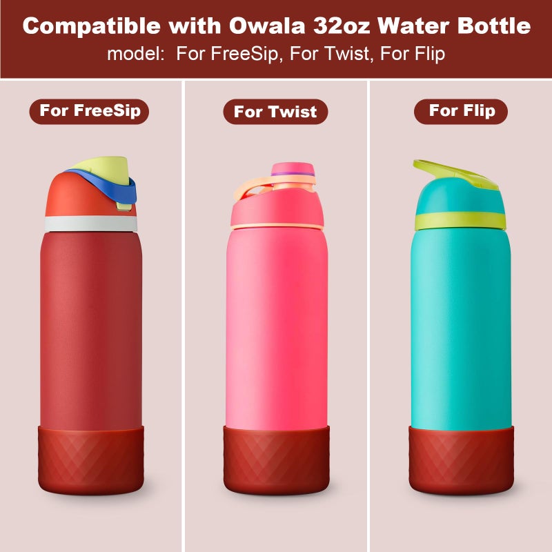 Beonsky Silicone Boot for Owala Water Bottle 32 oz, Anti-Slip Protective Sleeve for FreeSip/Twist/Flip Stainless Steel Water Bottles Accessories - Image 2