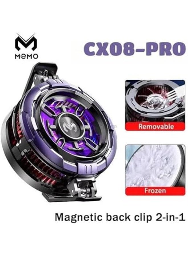 ميمو مبرد موبايل للألعاب ميمو الاصلي CX08 Pro – تبريد فائق السرعة لهواتف الجيمز Mobile Phone Cooler 23واط - Image 2