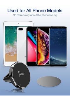 Gzar Car Phone Mount Holder Magnetic Air Vent in car Mobile Phone Cradle Magnet Mobile Phone Holders for Cars Universal Compatible with iPhone Series Samsung S20 S10 A70 S1 one plus Black  - Image 2