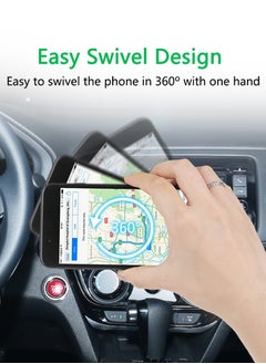 Gzar Car Phone Mount Holder Magnetic Air Vent in car Mobile Phone Cradle Magnet Mobile Phone Holders for Cars Universal Compatible with iPhone Series Samsung S20 S10 A70 S1 one plus Black  - Image 3