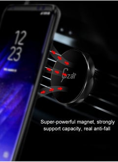 Gzar Car Phone Mount Holder Magnetic Air Vent in car Mobile Phone Cradle Magnet Mobile Phone Holders for Cars Universal Compatible with iPhone Series Samsung S20 S10 A70 S1 one plus Black  - Image 4