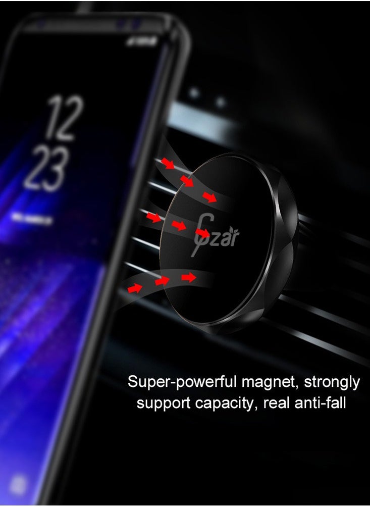 Gzar - Car Phone Mount Holder Magnetic Air Vent in car Mobile Phone Cradle Magnet Mobile Phone Holders for Cars Universal Compatible with iPhone Series Samsung S20 S10 A70 S1 one plus Black - Image 1