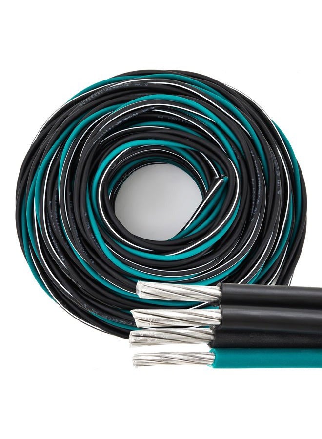 Relaxweex 100' 2-2-2-4 Aluminum Service Entrance Cable 600V Aluminum Direct Burial Underground Wire for Mobile Homes - Image 1