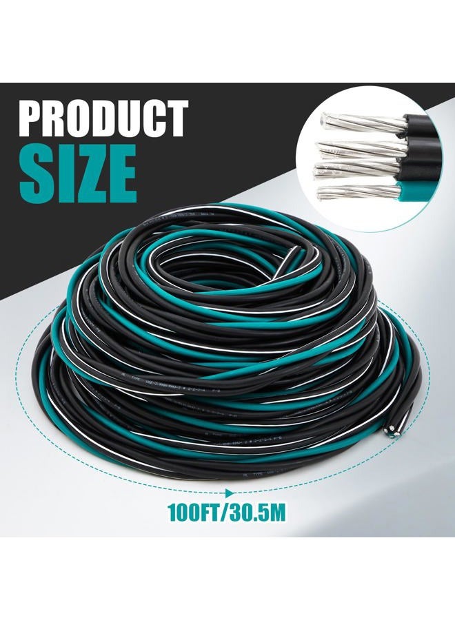 Relaxweex 100' 2-2-2-4 Aluminum Service Entrance Cable 600V Aluminum Direct Burial Underground Wire for Mobile Homes - Image 2