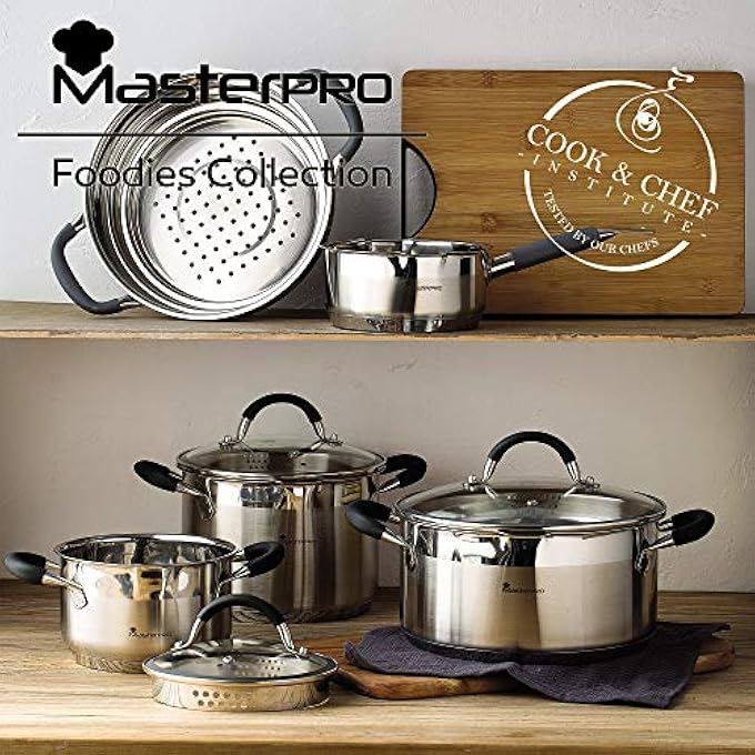 MasterPro Bergner Foodies Collection Stainless Steel Pot 28 X 75 Cm With 45 Litre Capacity - Image 2