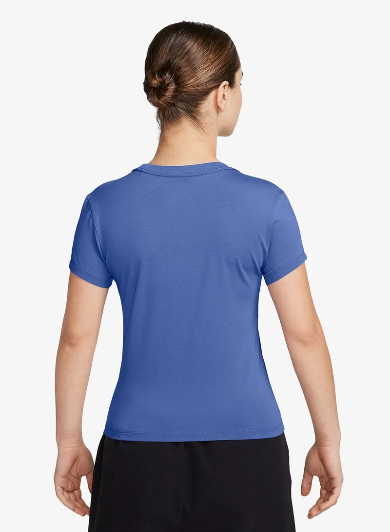 نايكي بلوزة قصيرة محبوكة مريحة