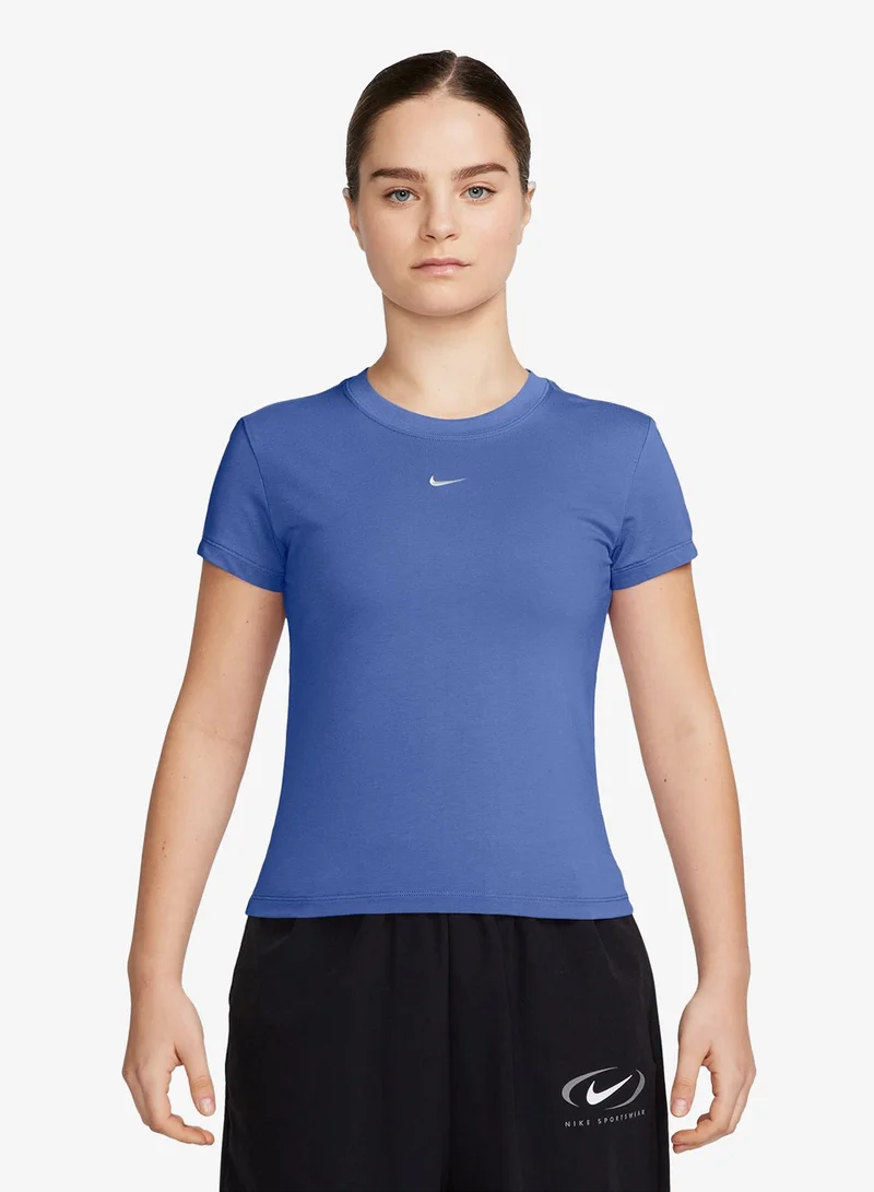 نايكي بلوزة قصيرة محبوكة مريحة