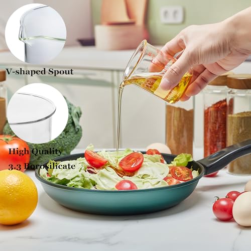 Ackers BORO3.3 3 Piece High Borosilicate Glasss Liquid Measuring Cups, Includes 150ml(5OZ),250ml(8OZ),and 500ml(16OZ), Dishwasher, Freezer, Microwave, and Preheated Oven Safe, Essential Kitchen Tools - Image 2