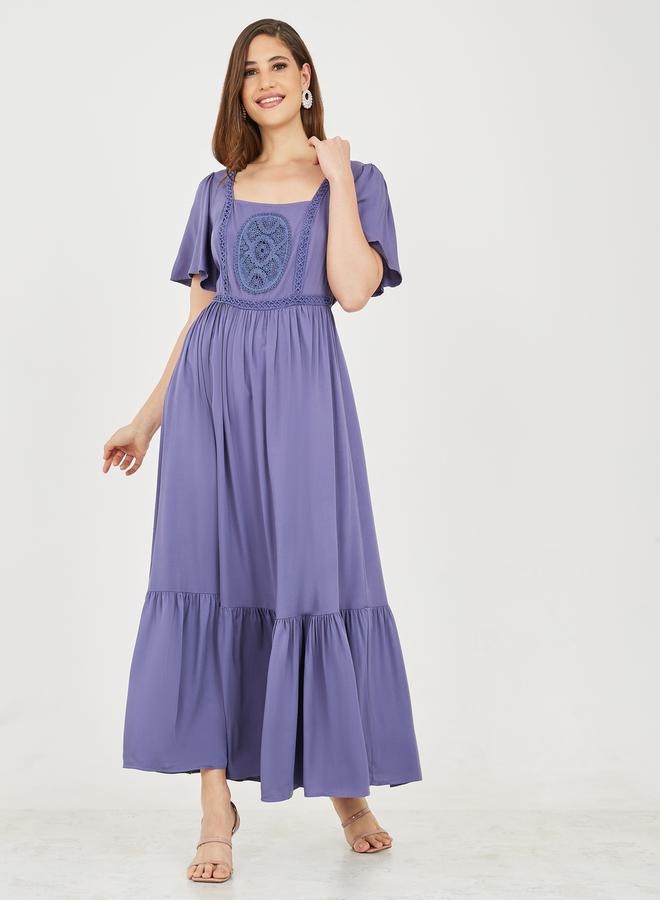 Styli Crochet Bodice Maxi Dress  - Image 1