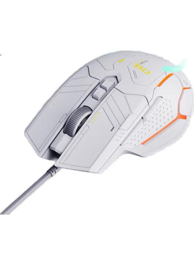 inphic Pg9 Wired Gaming Mouse Esports Macro Right-Handed Universal Rgb Chicken/Lol/Csgo Desktop Laptop Universal 12800Dpi Black - Image 3