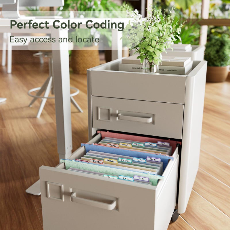 EcoStash Wheat Straw Expanding Hanging File Folders, File Organizer, 1.2" Accordion Pockets, Large Capacity, Letter Size for Filing Cabinet, 100% BPA Free, Return to Nature, Healthy Living-UN Blue - Image 3