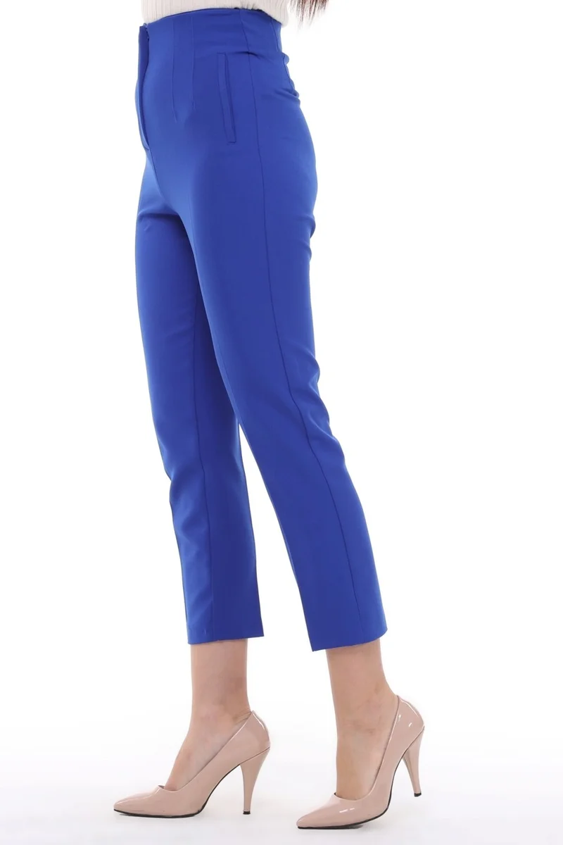 Cedy Denim Women's Darted, High Waist, Ankle Length, Woven Trousers, C3006